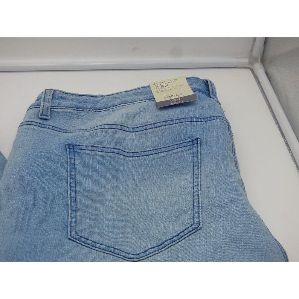 Style & Co Plus Size Mid-Rise Slim-Leg Jeans, Open Desert, Sz. 20W - Picture 14 of 14